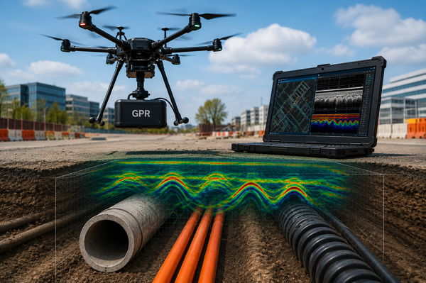 How to Optimise Underground Infrastructure Detection Using a Ground Penetrating Radar Drone and UGCS GPR Data Workflows